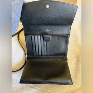 Kate Spade Laurel Way Winni Crossbody Clutch Wallet Organizer Purse Bag Black